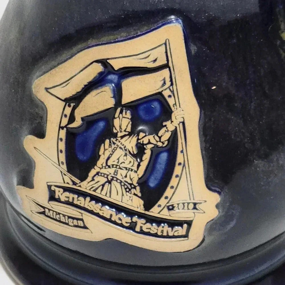 Grey Fox Pottery Coffee Mug 12 oz Handmade Michigan Renaissance Festival 2010 - Picture 3 of 5